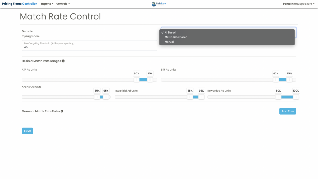 Manage Your Revenue with PubGuru's Enhanced Pricing Floor Controller MonitizeMore